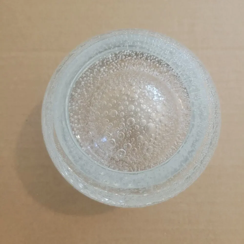 Vintage Hand-Blown Controlled Bubble Glass Rose Bowl Vase